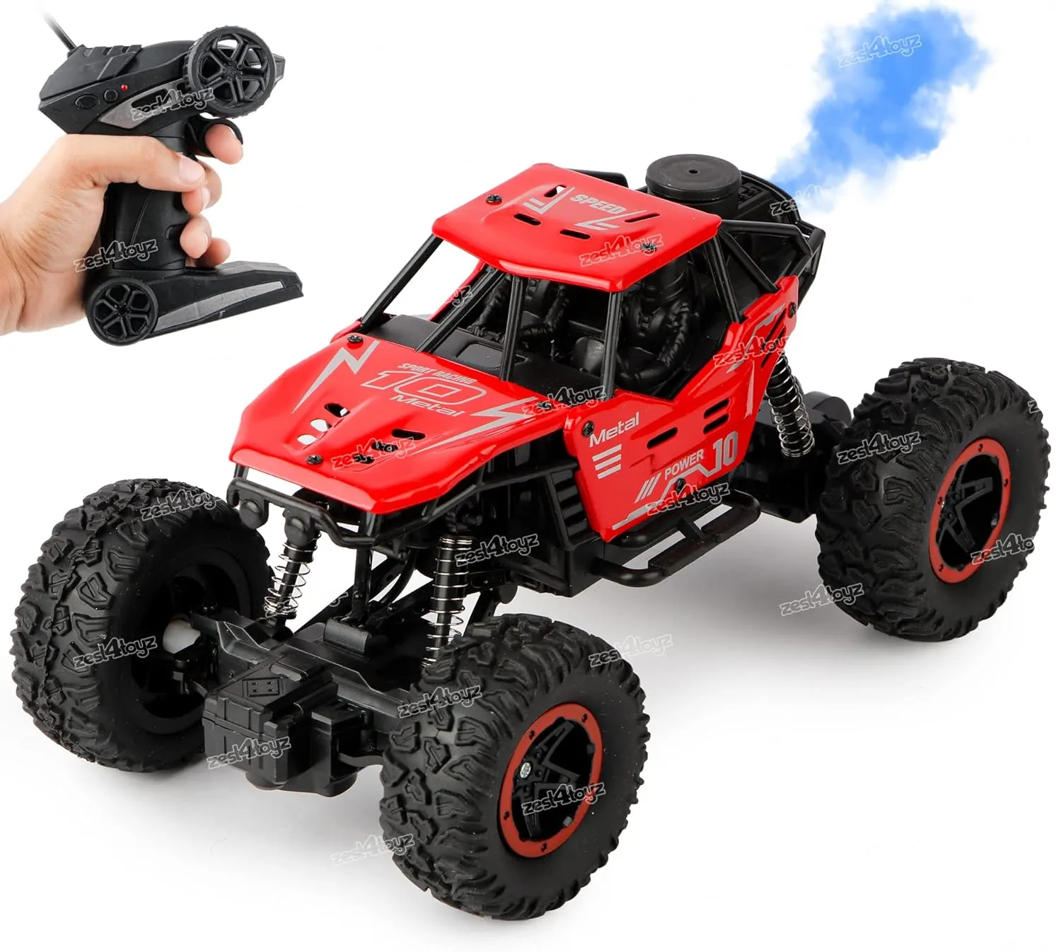 1:18 Mist Smoke Remote Control Car For Kids With Mist Smoke Effect 2 Wd Monster Truck Rock Crawler Climbing Rc Toy Vehicle Car