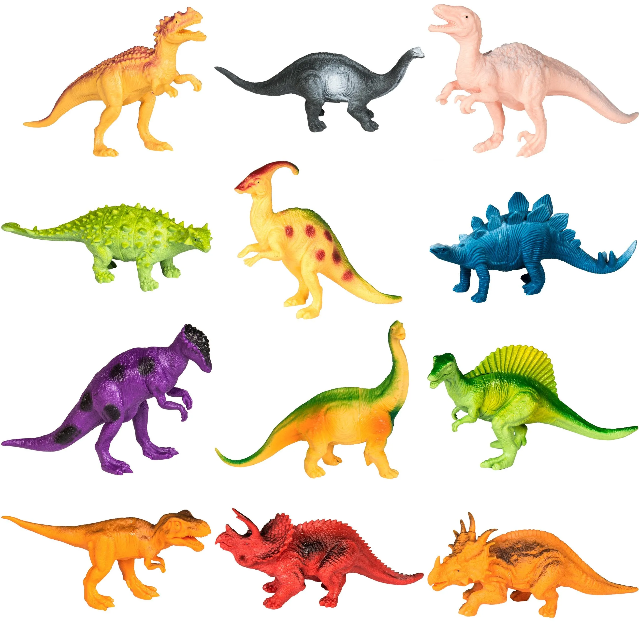 12-Pack Kids Dinosaur Toy Figure Play Set