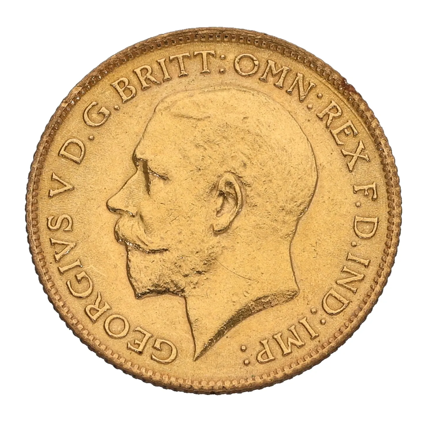 22ct Gold King George V Half Sovereign Coin 1914