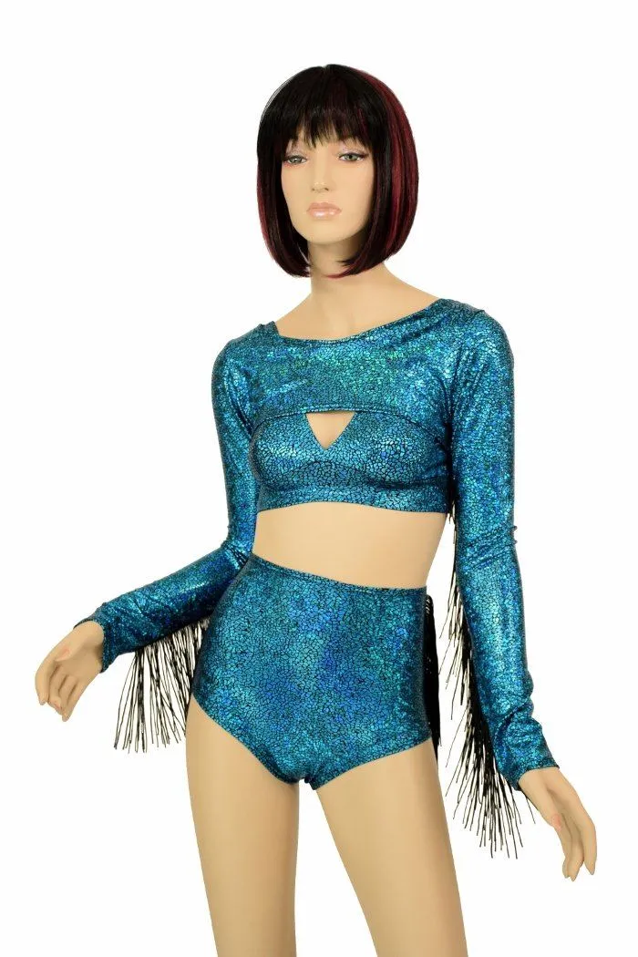 3PC Turquoise Bolero Fringe Set