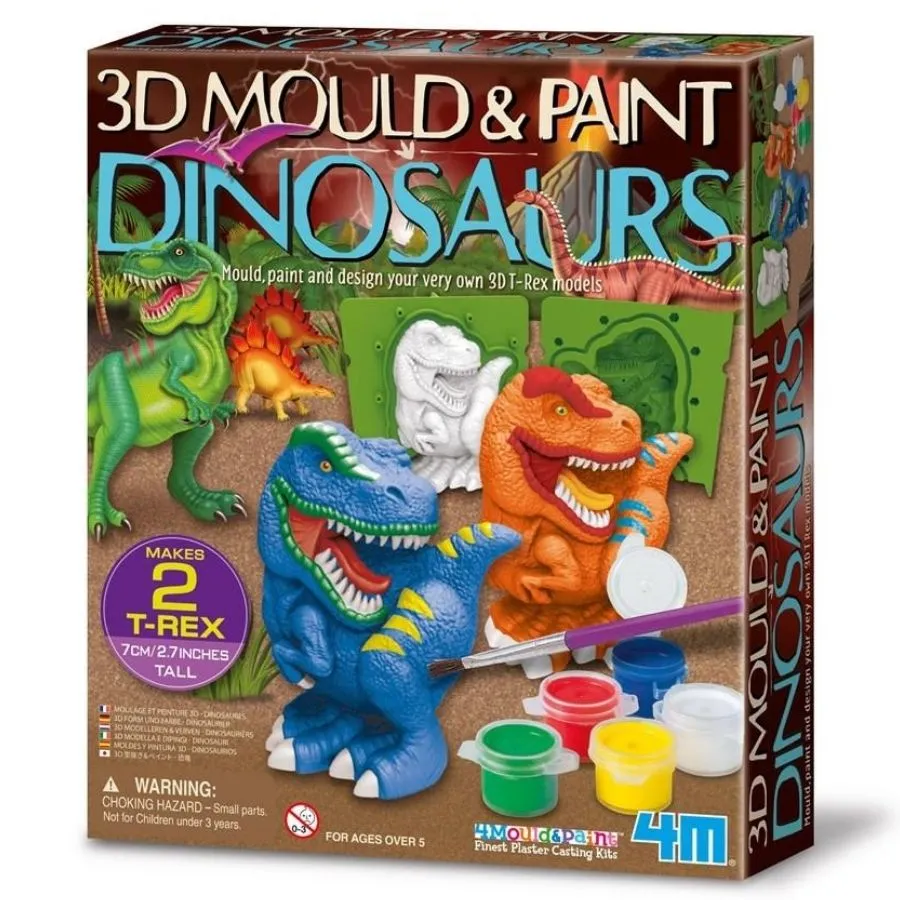 4M - 3D Mould and Paint Dinosaurs