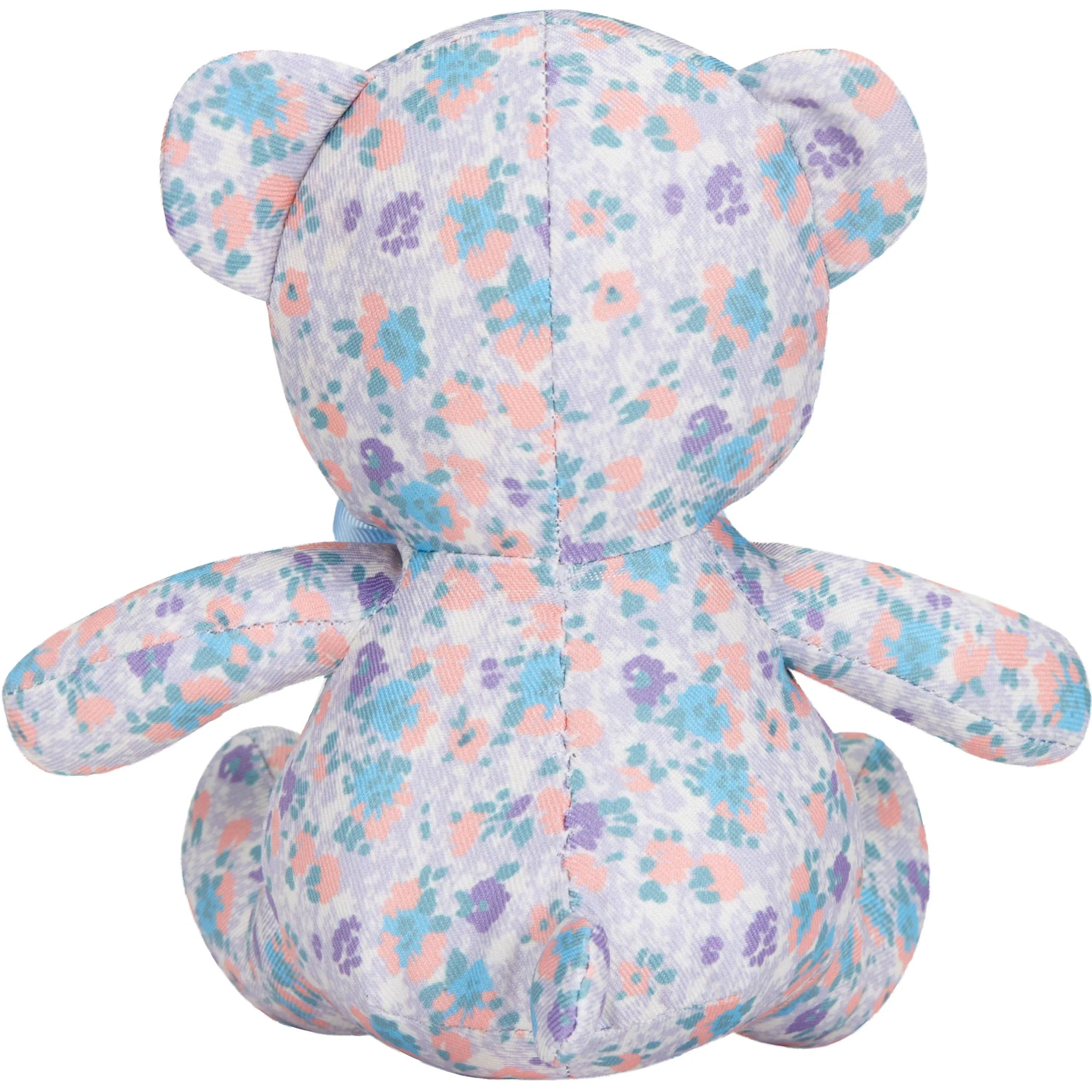 6" Lavender Floral Bear Dog Toy