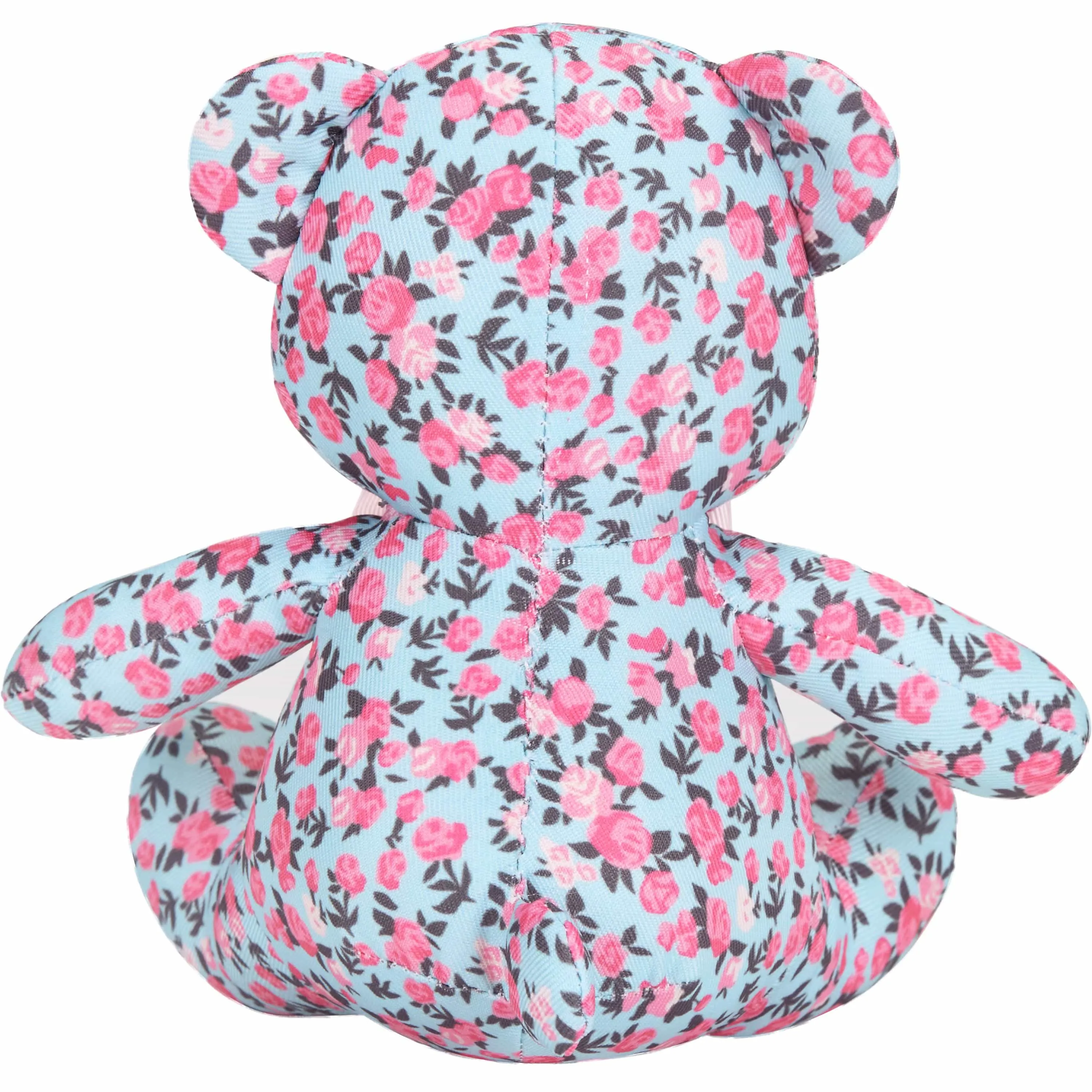 6" Light Blue Floral Bear Dog Toy