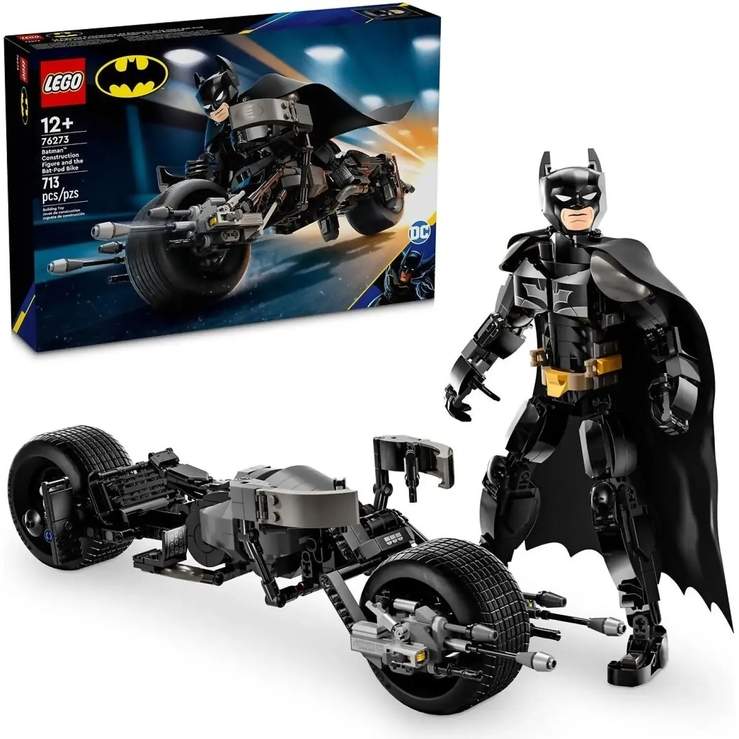 76273 LEGO DC SUPER HEROES BATMAN CONSTRUCTION FIGURE AND THE BAT-POD BIKE