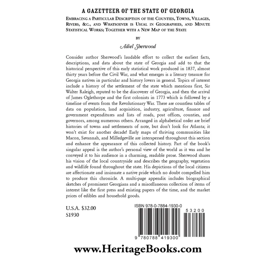 A Gazetteer of the State of Georgia