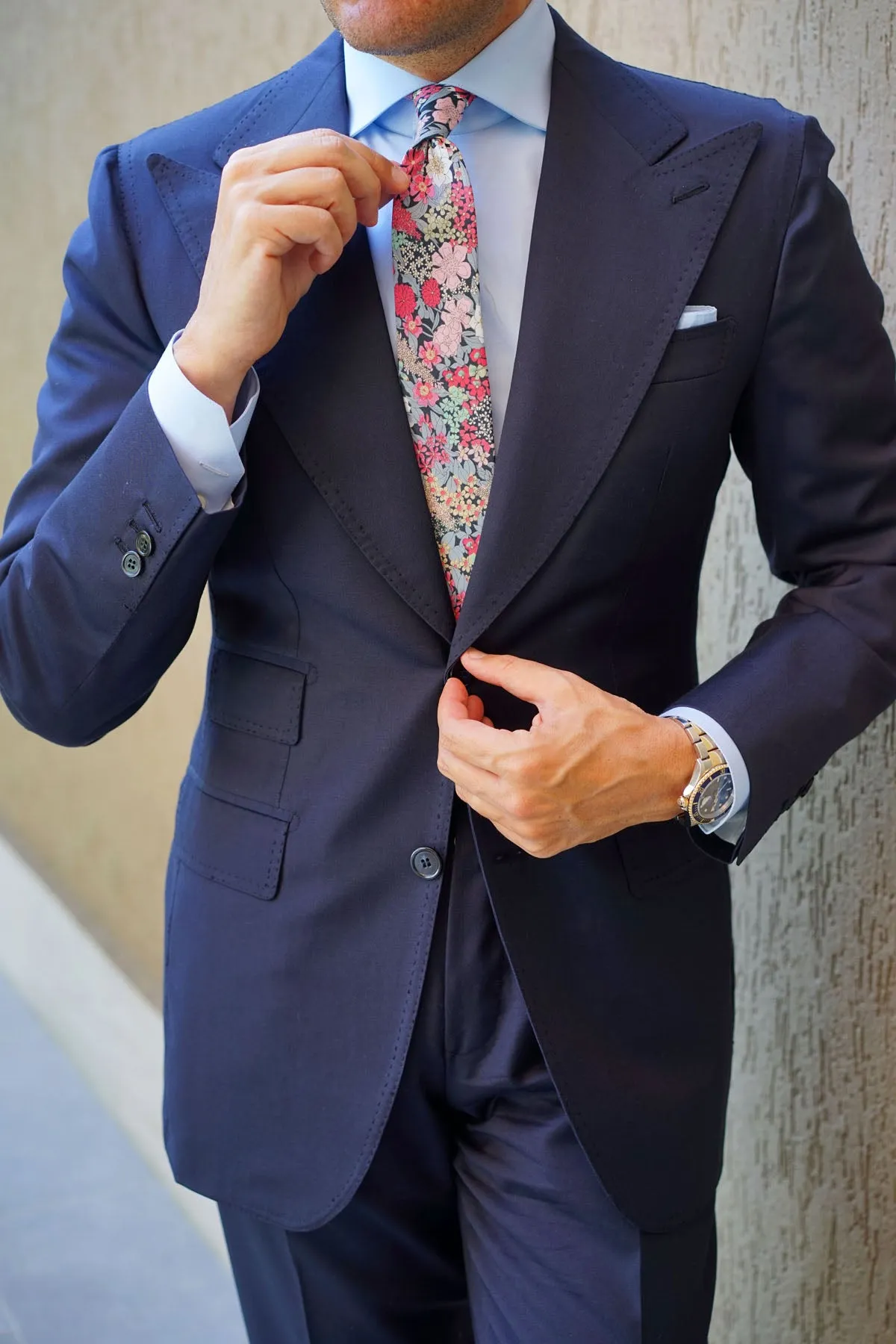 Africacian Kirstenbosch Flower Skinny Tie