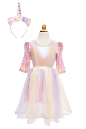 Alicorn Dress with Wings and Headband Set