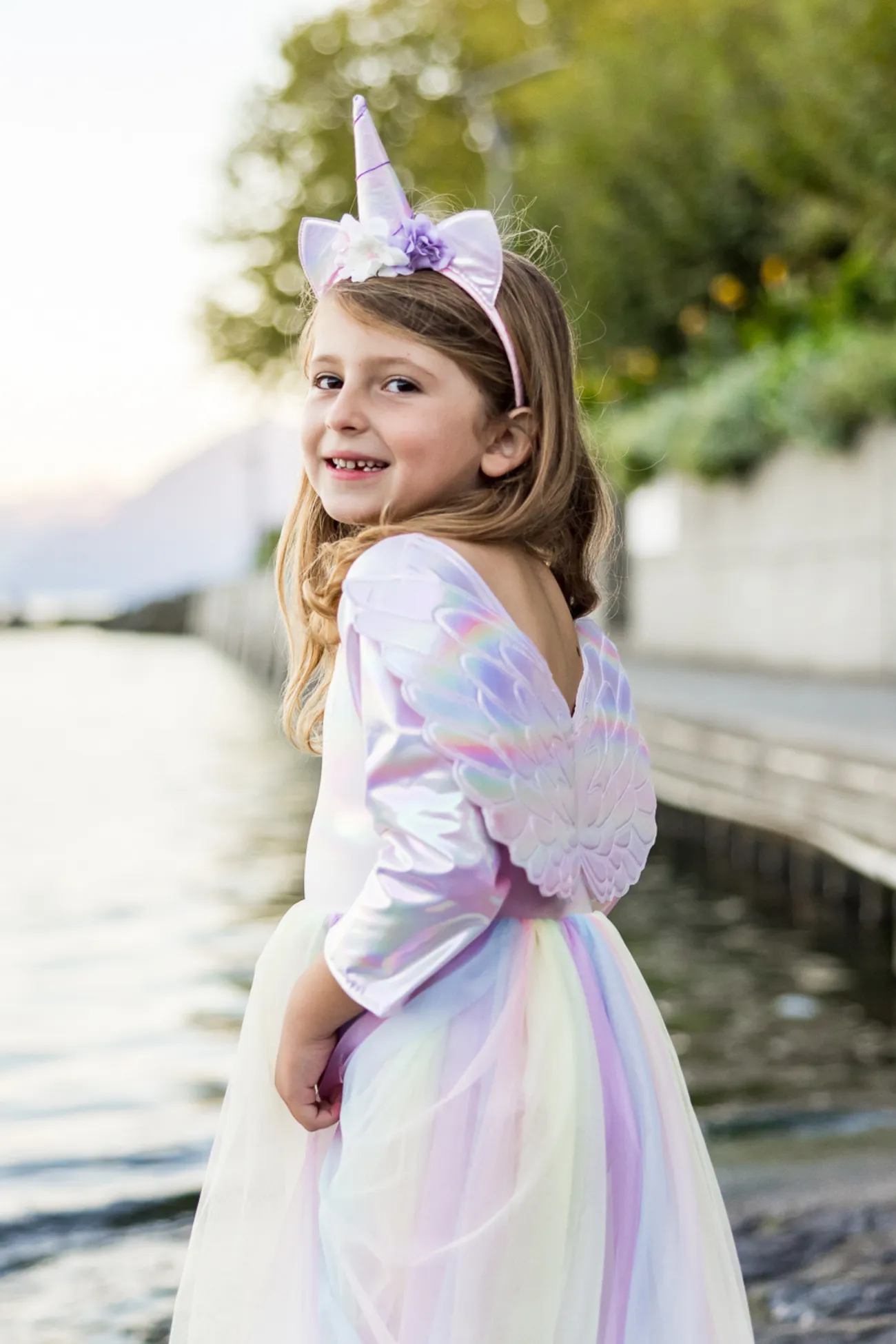 Alicorn Dress with Wings and Headband Set