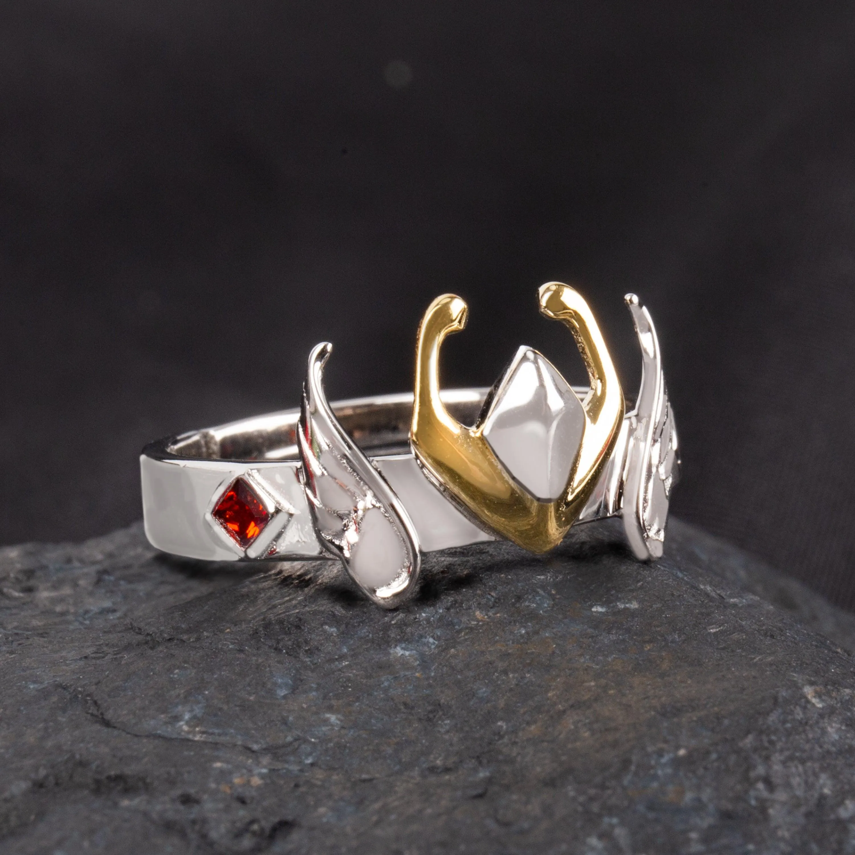 Adjustable Sagittarius Open Band Ring Inspired by Anime Saint Seiya