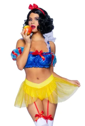 Bad Apple Snow White Costume,  Three piece Iconic princess costume Set