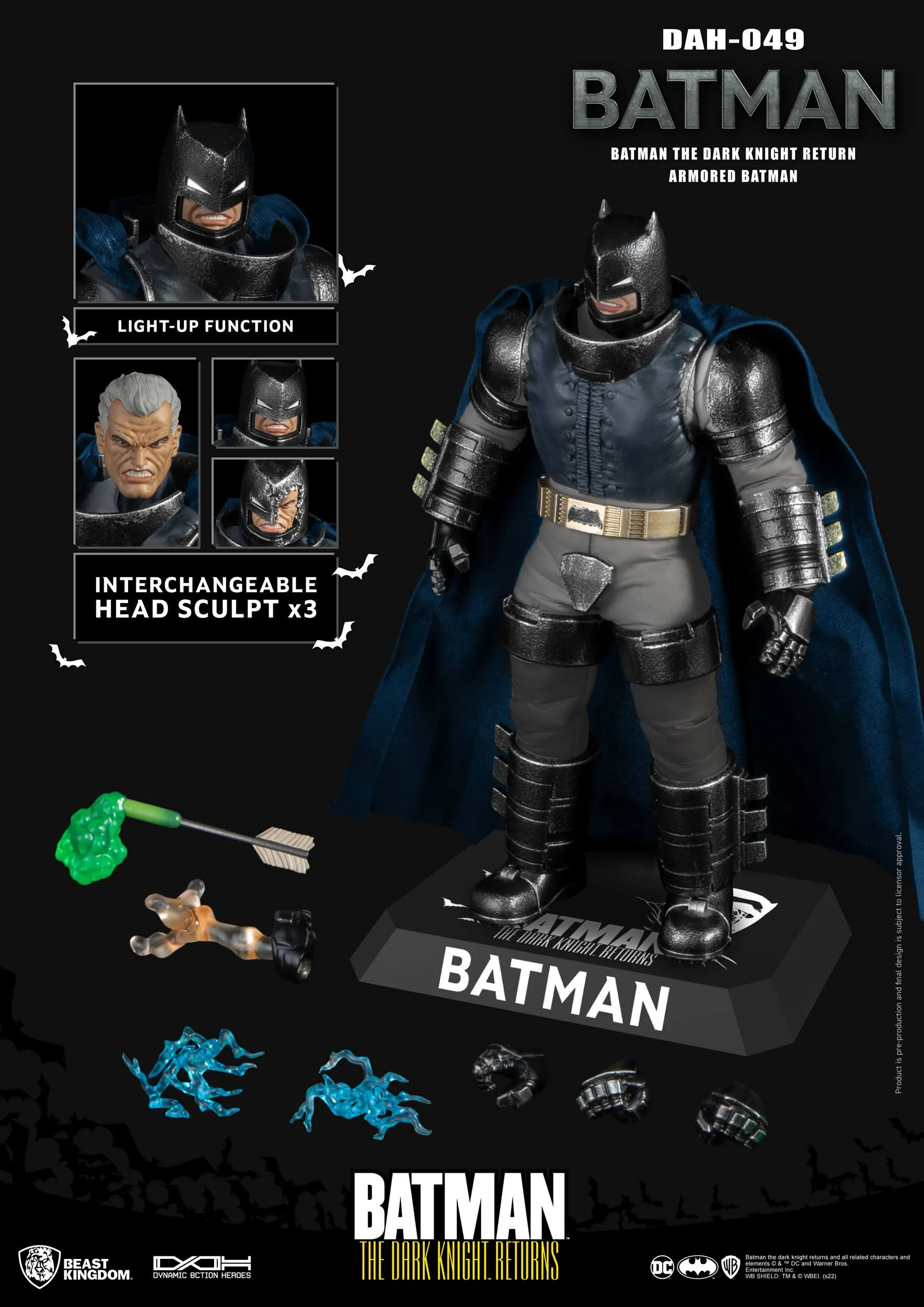 Beast Kingdom Batman The Dark Knight Armored Batman Dynamic 8ction Heroes 1/9 Action Figure