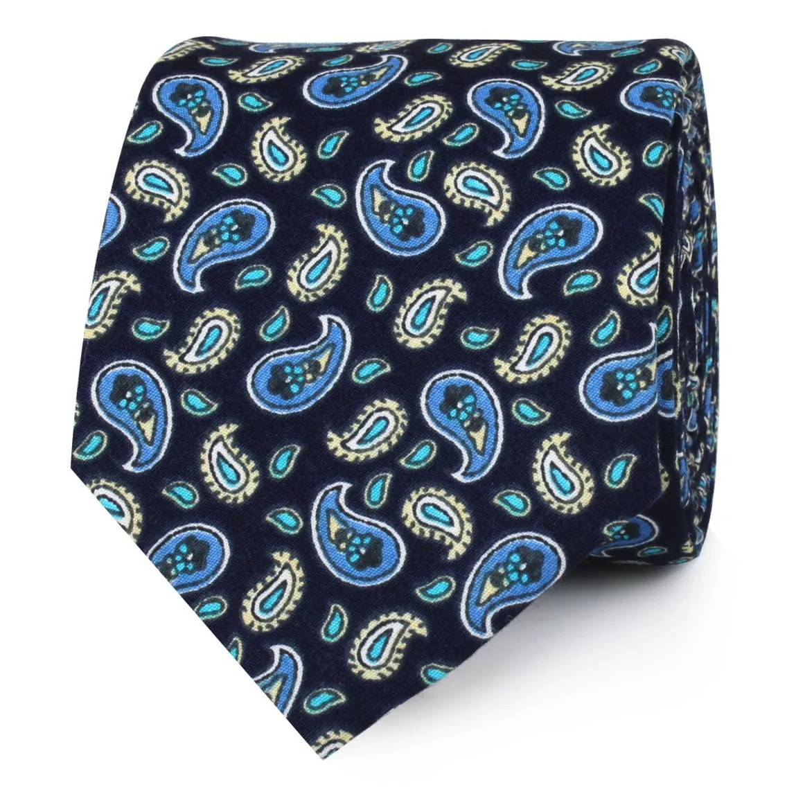 Beirut Blue Paisley Skinny Tie