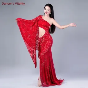 Belly Dance Costume Dress for Women Stones Lace Elegant Dresses Customzied Oriental Dance Clothing Belly Dancig Dress for Girls