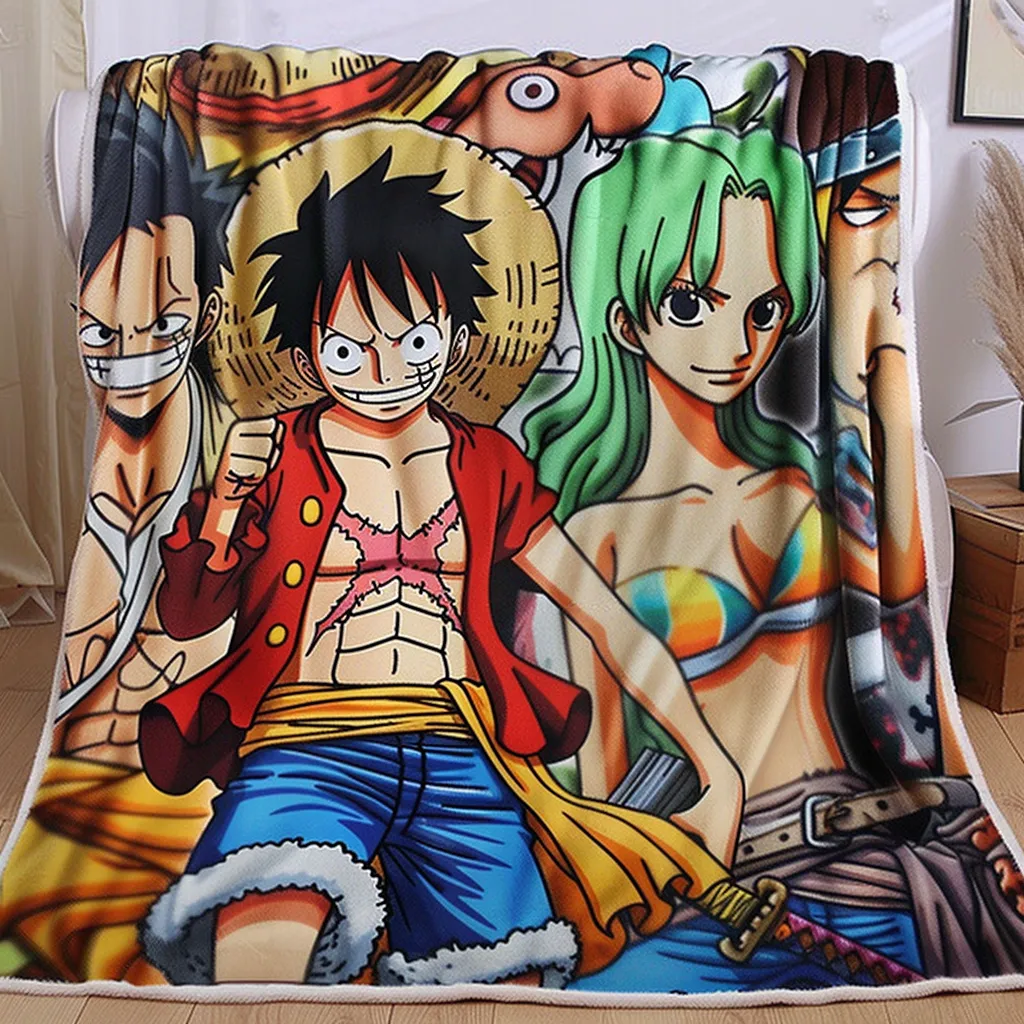 Best Fleece Blanket Anime ONE PIECE Sherpa Tapestry