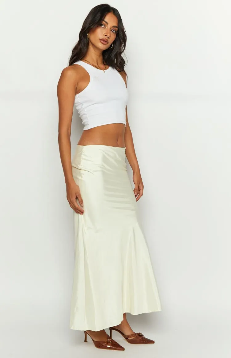 Big Love Cream Maxi Skirt