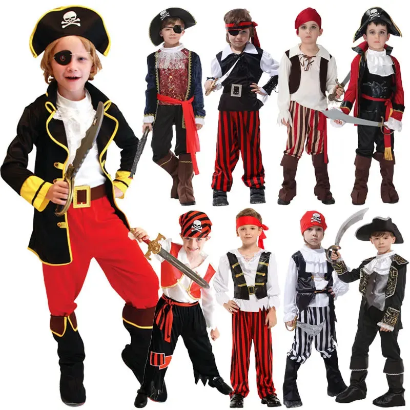 Boys Halloween Little Pirate Party Costumes