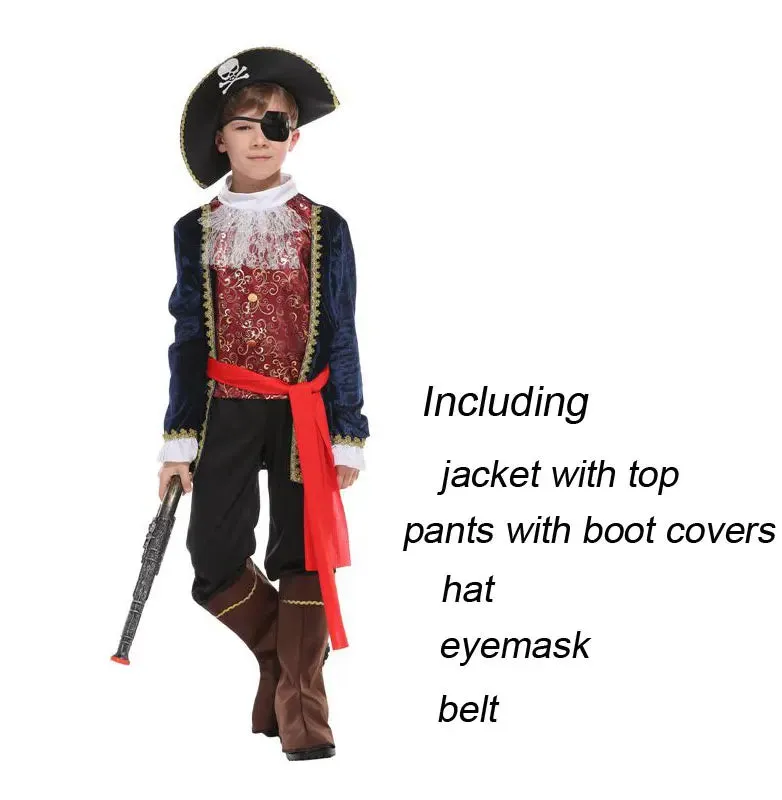 Boys Halloween Little Pirate Party Costumes