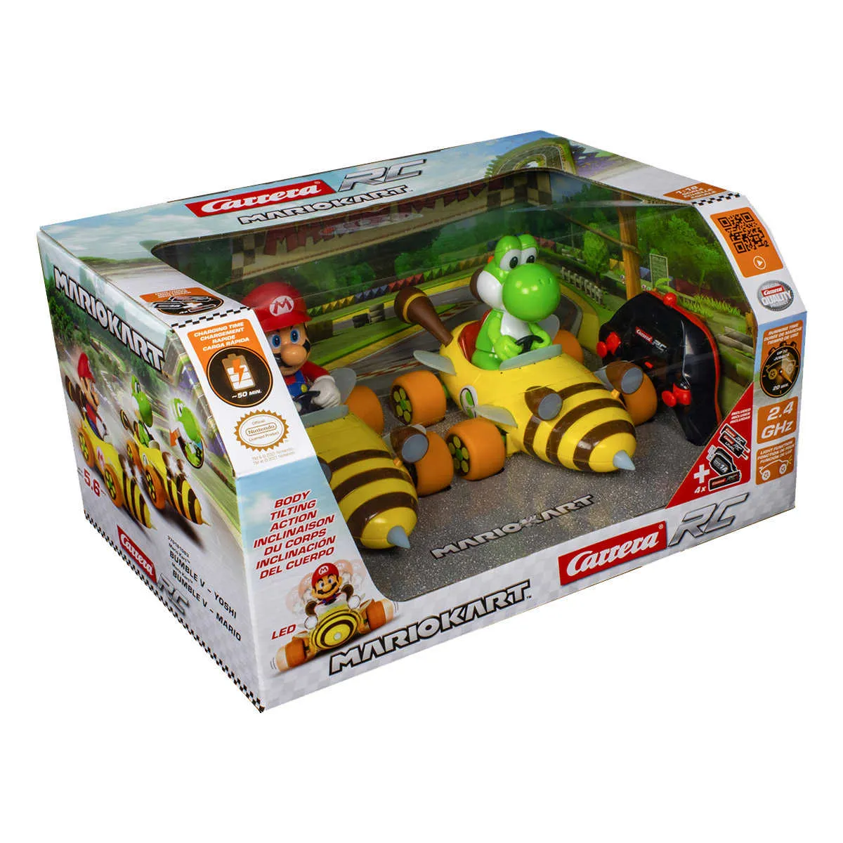 Carrera RC Mario Kart Twin Pack Bumble V Mario   Yoshi