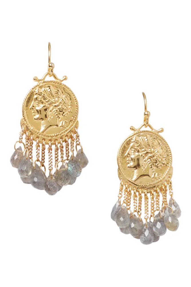 Chan Luu Medusa Earrings in Labradorite