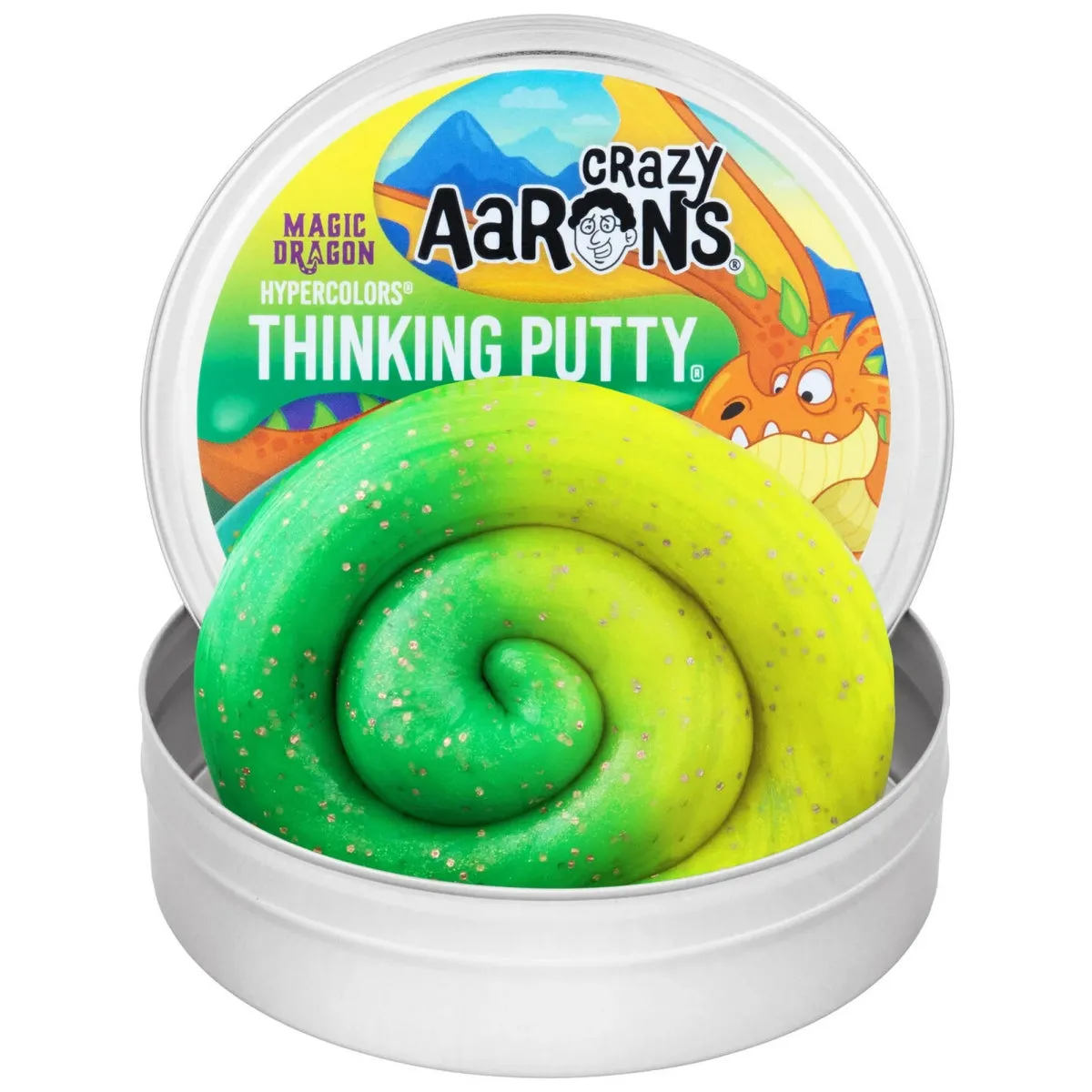 Crazy Aarons Magic Dragon Full Size 4 Inch Thinking Putty Tin