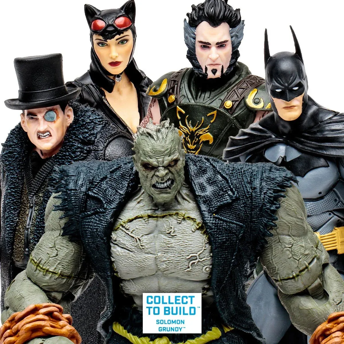 DC Multiverse Batman: Arkham Wave 1 Full Set (Build a Figure - Solomon Grundy)  7" Inch Scale Action Figure - McFarlane Toys