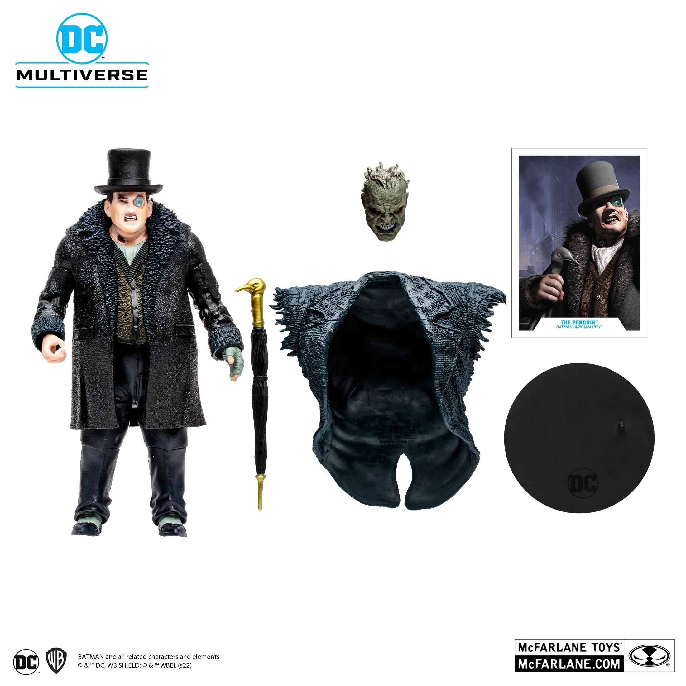 DC Multiverse Batman: Arkham Wave 1 Full Set (Build a Figure - Solomon Grundy)  7" Inch Scale Action Figure - McFarlane Toys