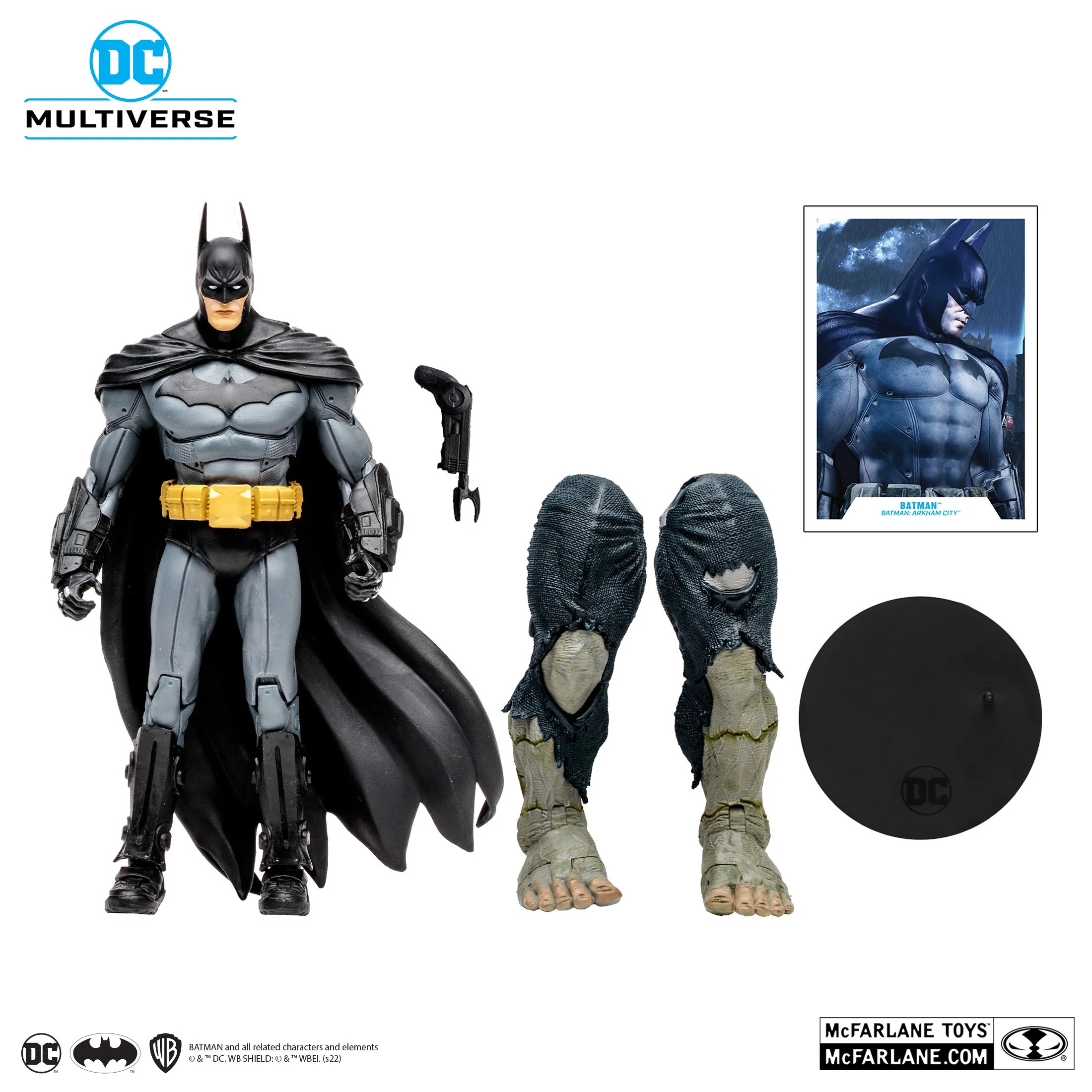 DC Multiverse Batman: Arkham Wave 1 Full Set (Build a Figure - Solomon Grundy)  7" Inch Scale Action Figure - McFarlane Toys