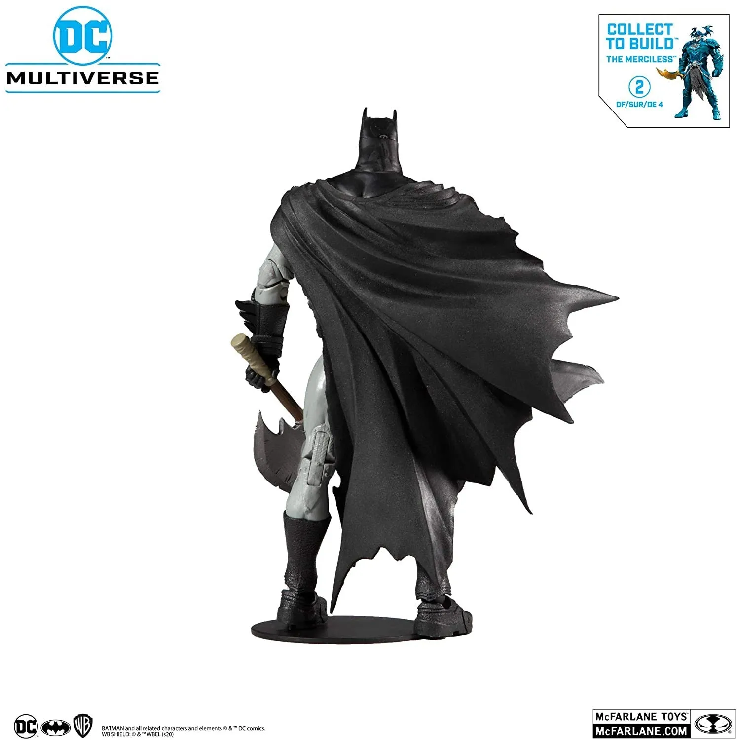 DC Multiverse Batman (Dark Nights: Metal) 7" Inch Action Figure with Build-A Parts for 'The Merciless' Figure - McFarlane Toys