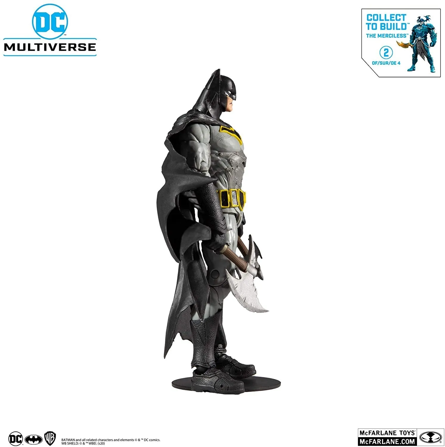 DC Multiverse Batman (Dark Nights: Metal) 7" Inch Action Figure with Build-A Parts for 'The Merciless' Figure - McFarlane Toys