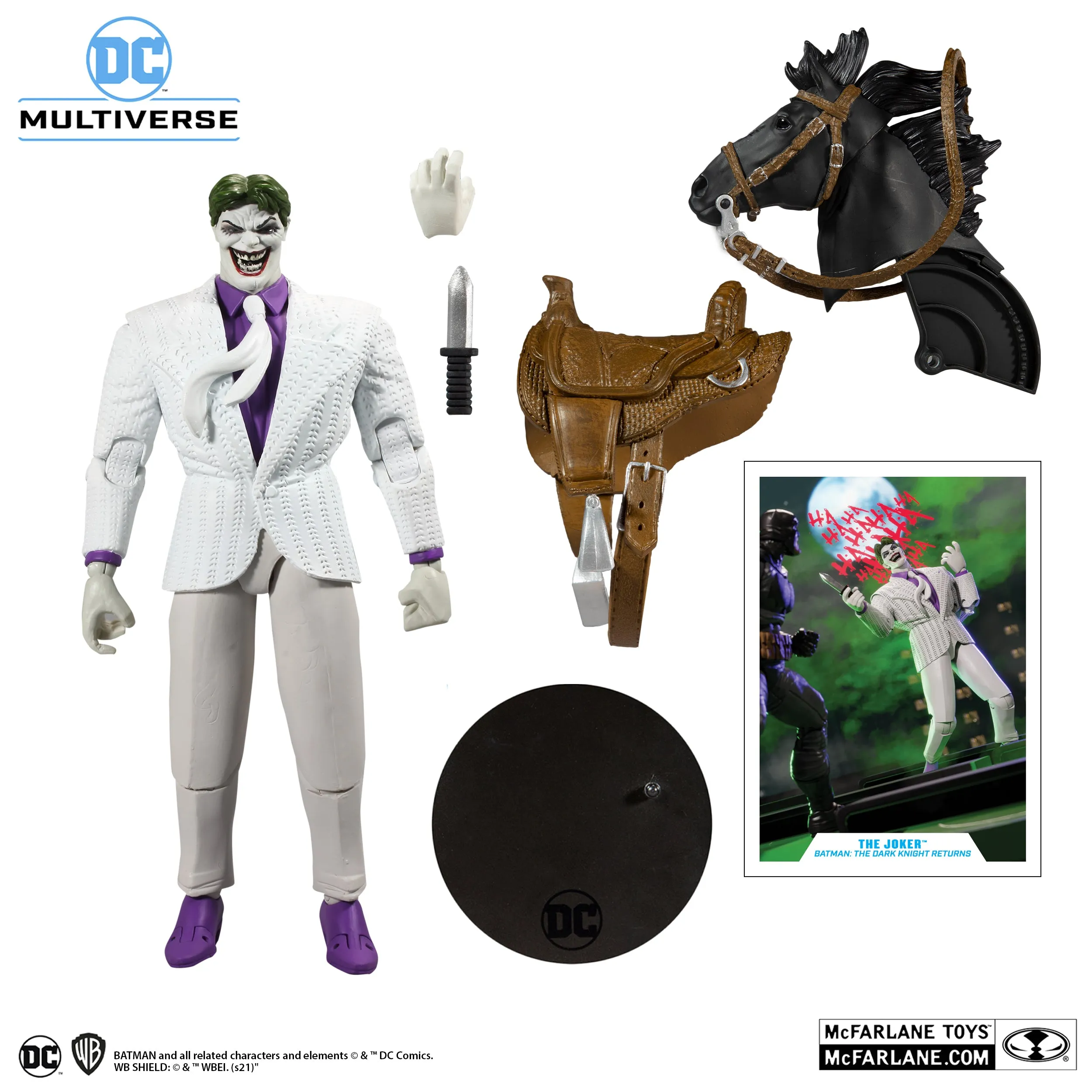 DC Multiverse Dark Knight Returns The Joker 7" Inch Scale Action Figure (Build a Figure Horse) - McFarlane Toys