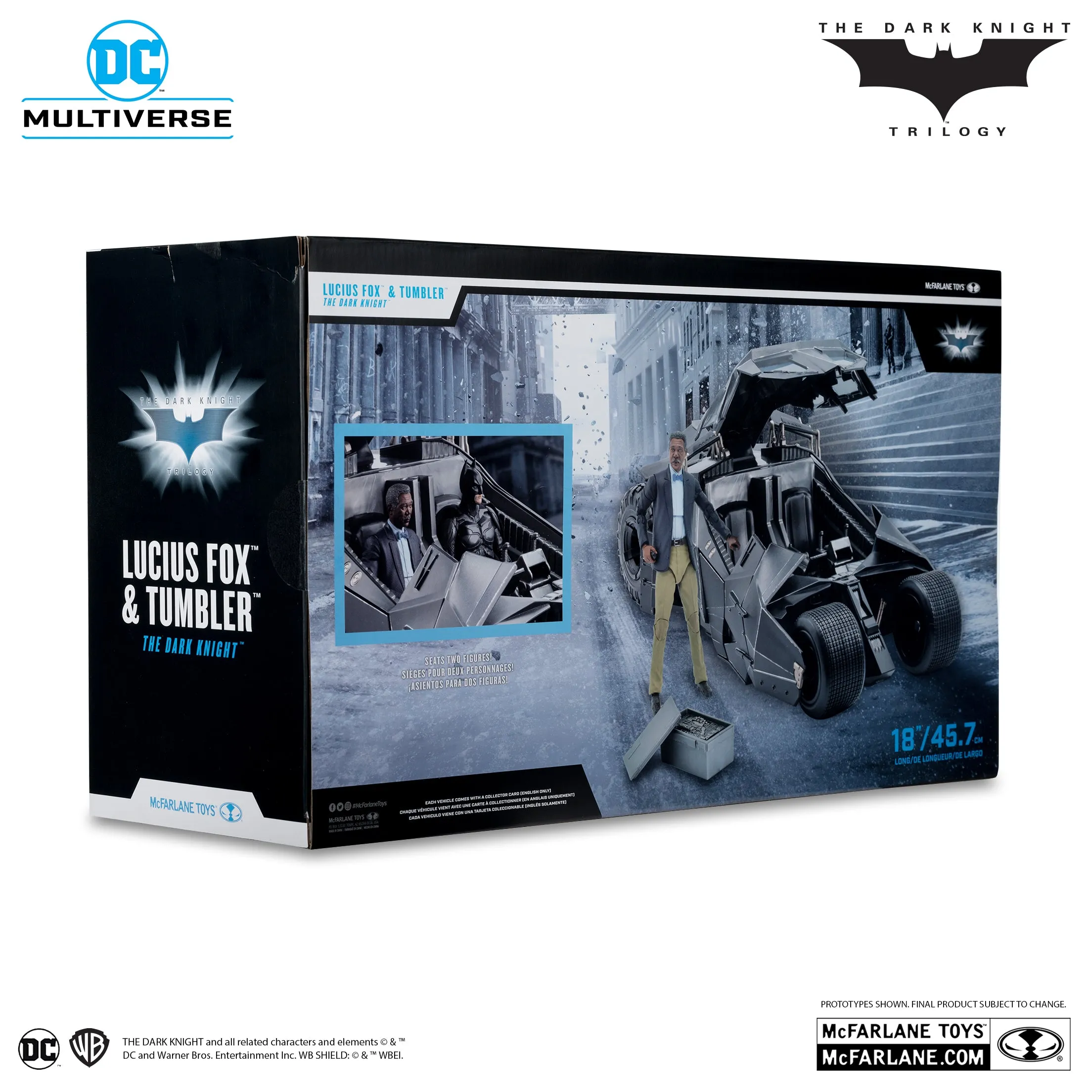 DC Multiverse Exclusive Gold Label Lucious Fox & Tumbler (The Dark Knight)