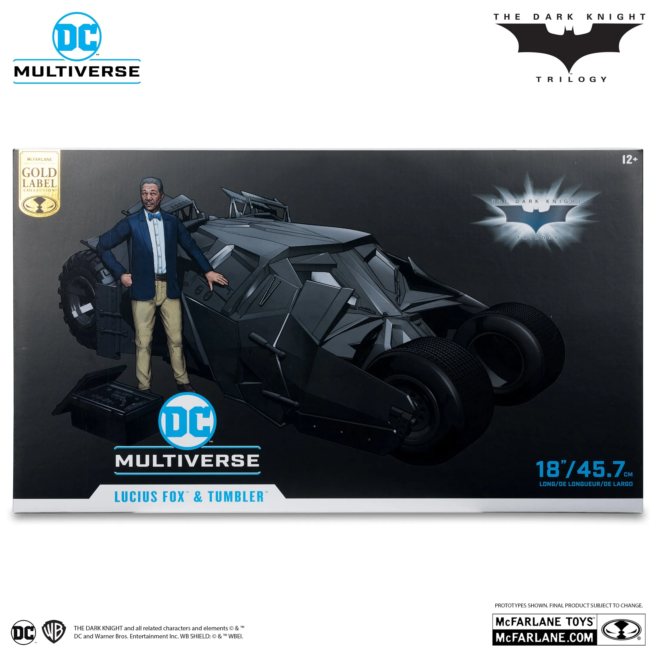 DC Multiverse Exclusive Gold Label Lucious Fox & Tumbler (The Dark Knight)