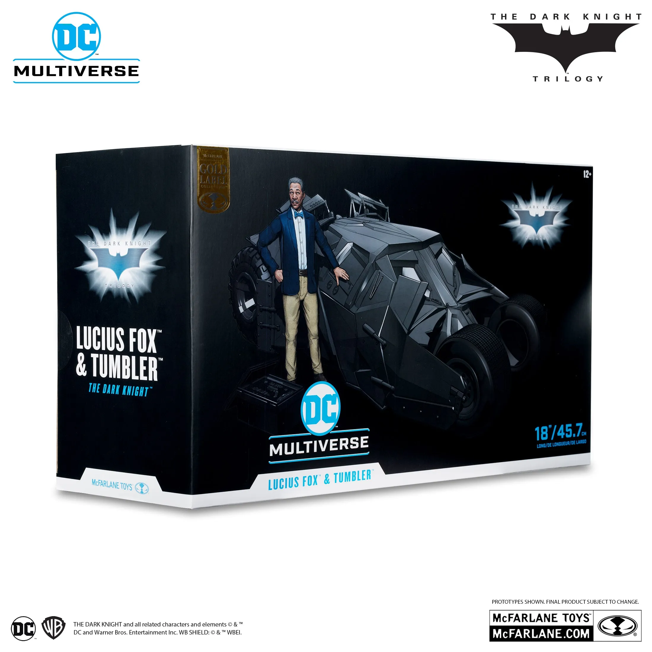 DC Multiverse Exclusive Gold Label Lucious Fox & Tumbler (The Dark Knight)