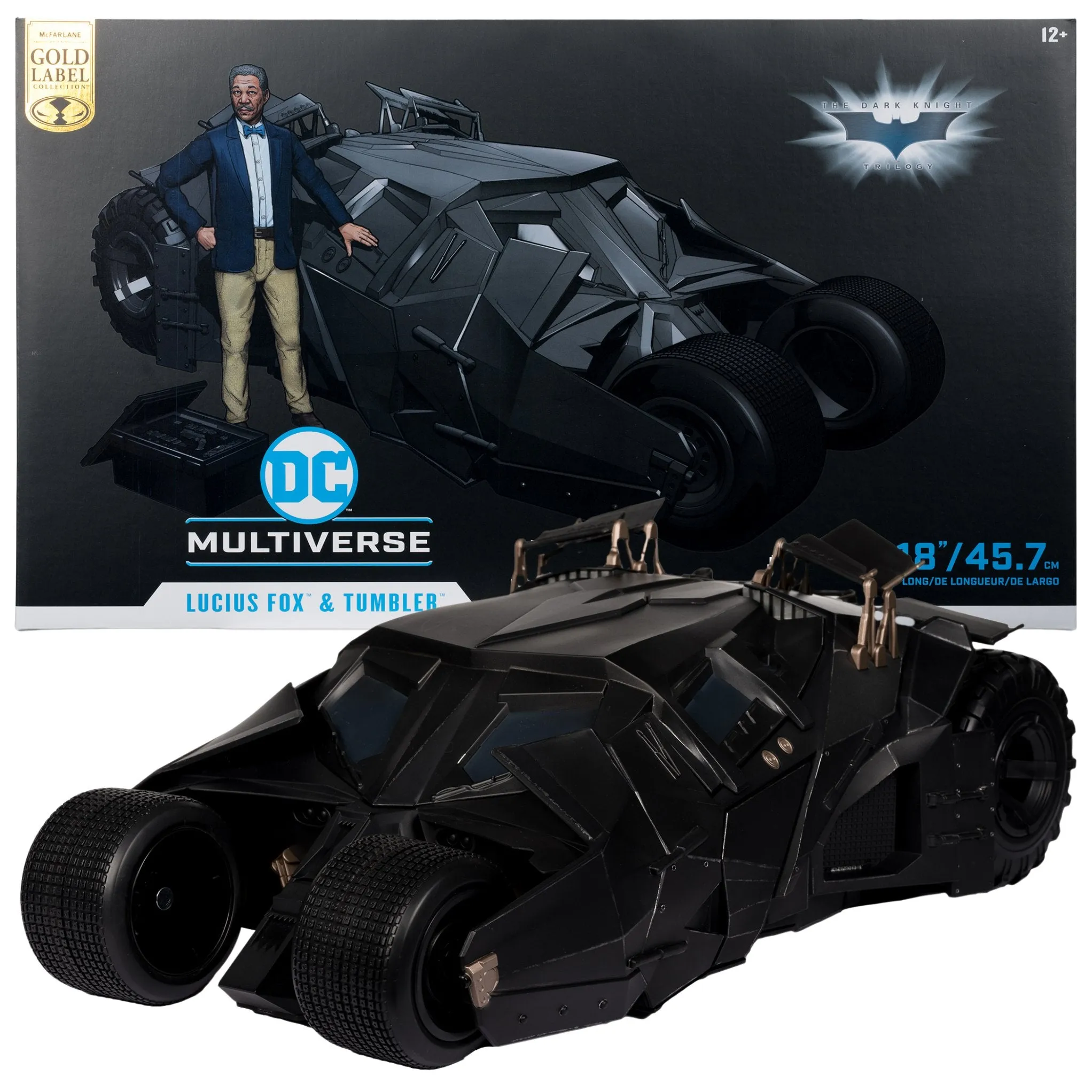 DC Multiverse Exclusive Gold Label Lucious Fox & Tumbler (The Dark Knight)