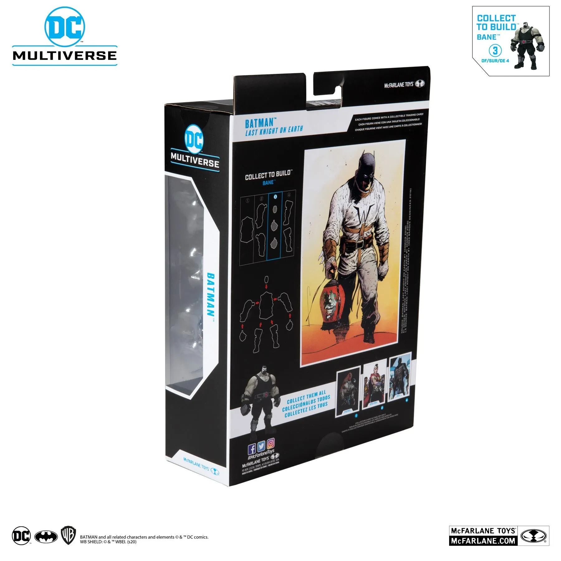 DC Multiverse Last Knight On Earth Batman 7" Inch Action Figure with Build-A Parts for 'Bane' Figure (BAF) - McFarlane Toys