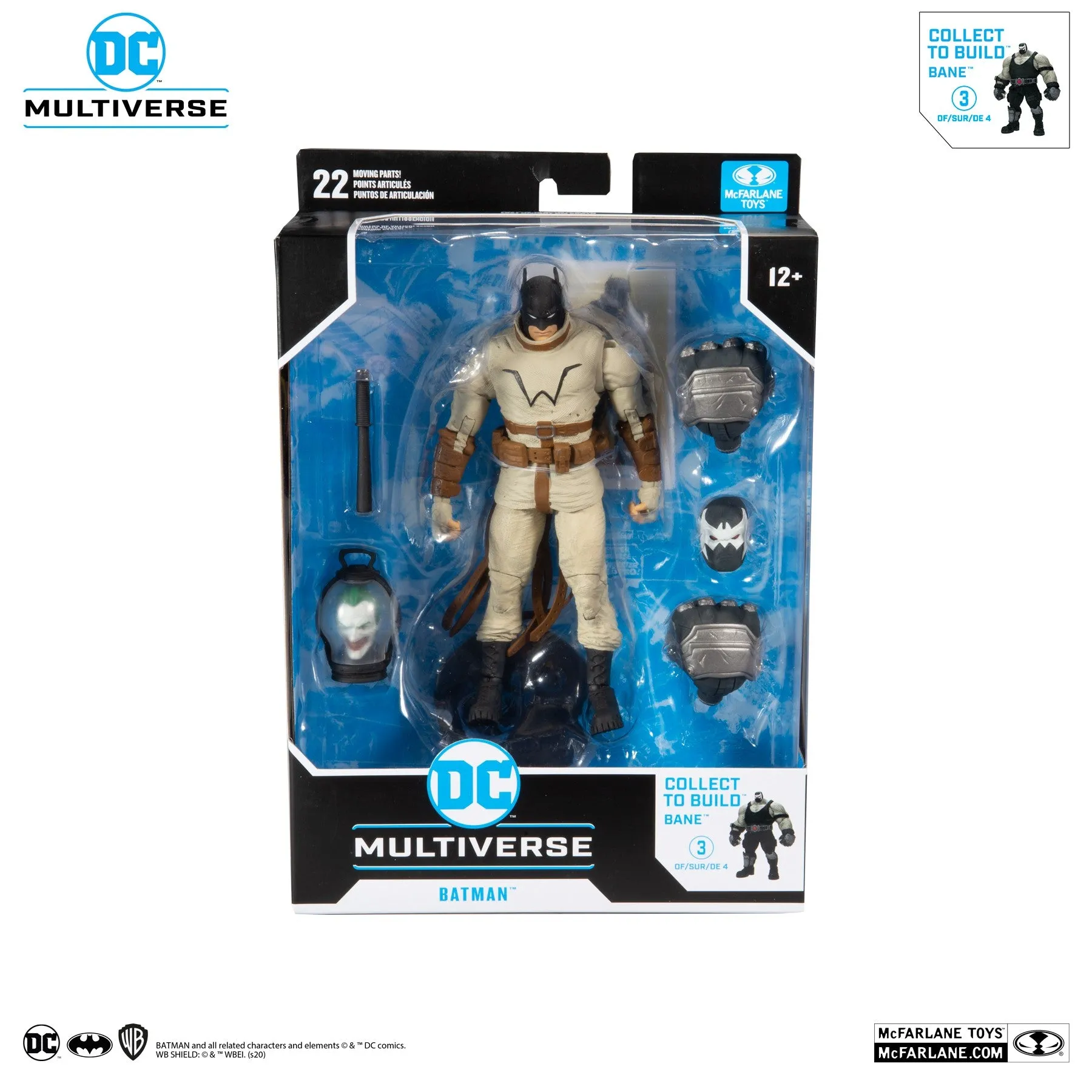 DC Multiverse Last Knight On Earth Batman 7" Inch Action Figure with Build-A Parts for 'Bane' Figure (BAF) - McFarlane Toys