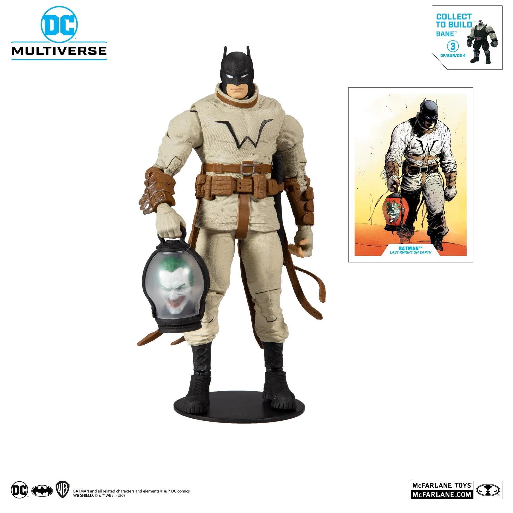 DC Multiverse Last Knight On Earth Batman 7" Inch Action Figure with Build-A Parts for 'Bane' Figure (BAF) - McFarlane Toys