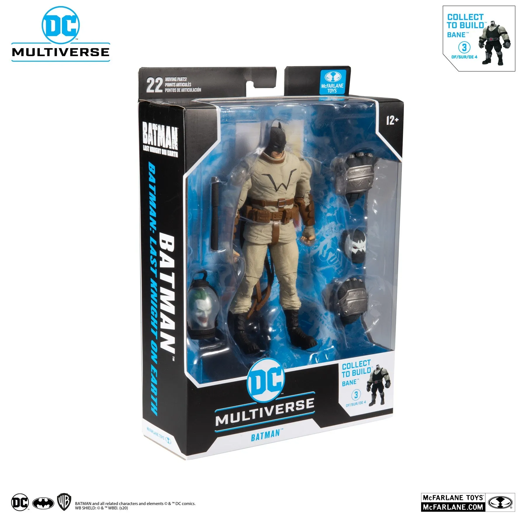 DC Multiverse Last Knight On Earth Batman 7" Inch Action Figure with Build-A Parts for 'Bane' Figure (BAF) - McFarlane Toys