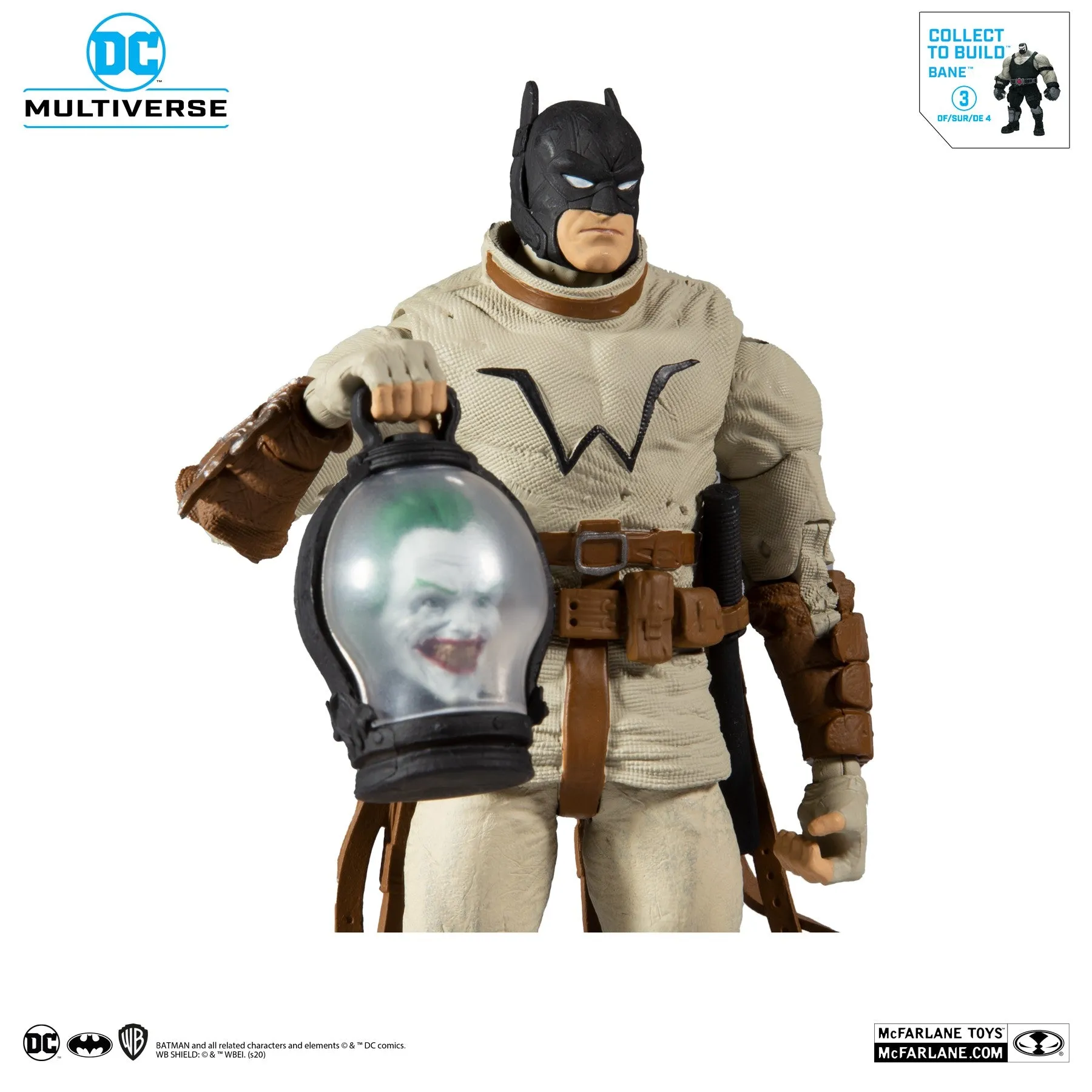 DC Multiverse Last Knight On Earth Batman 7" Inch Action Figure with Build-A Parts for 'Bane' Figure (BAF) - McFarlane Toys