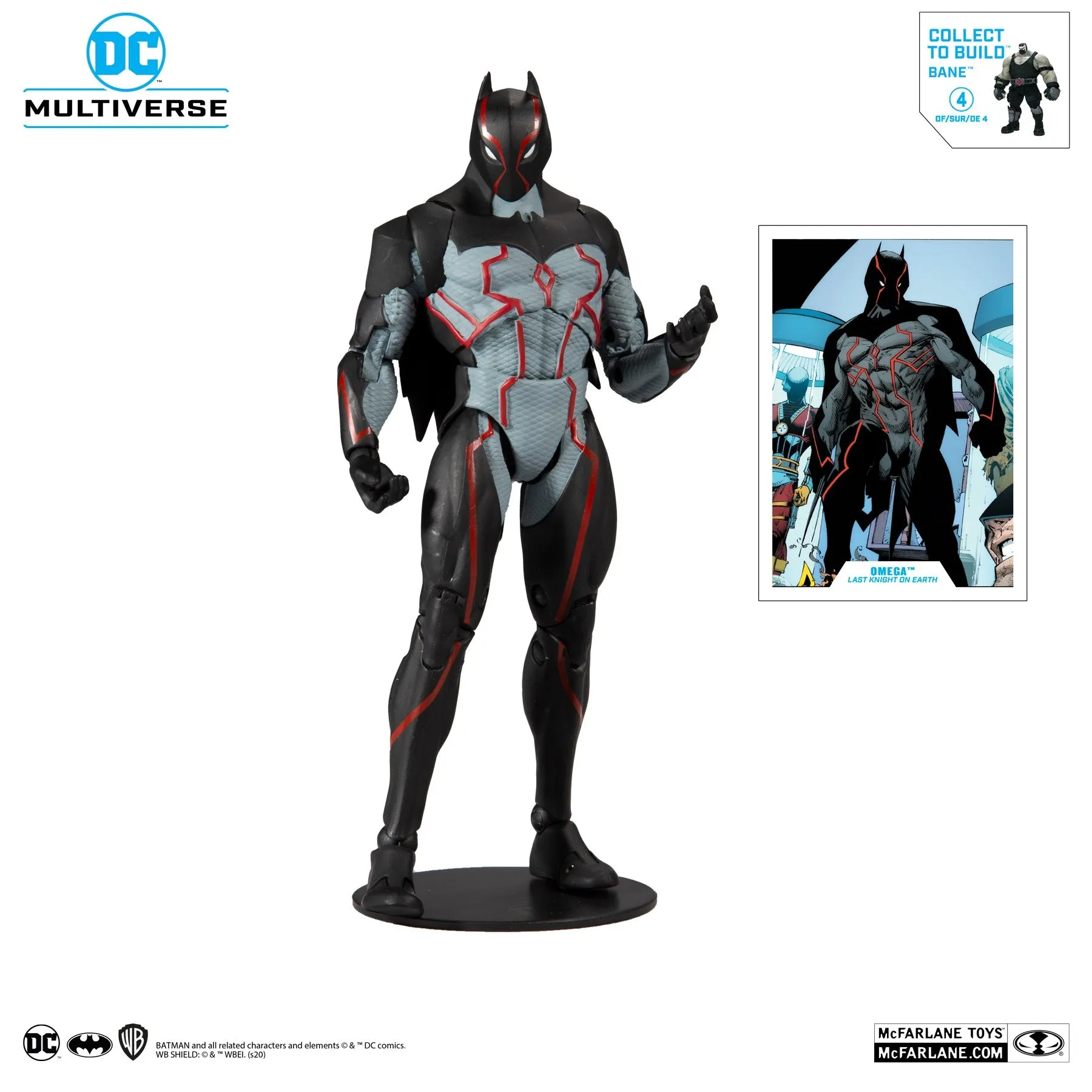 DC Multiverse Last Knight On Earth Omega 7" Inch Action Figure with Build-A Parts for 'Bane' Figure (BAF) - McFarlane Toys