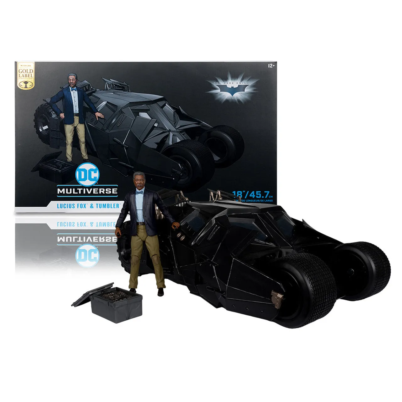 DC Multiverse - Lucius Fox & Tumbler (The Dark Knight Trilogy) Gold Label Playset (15193) LOW STOCK