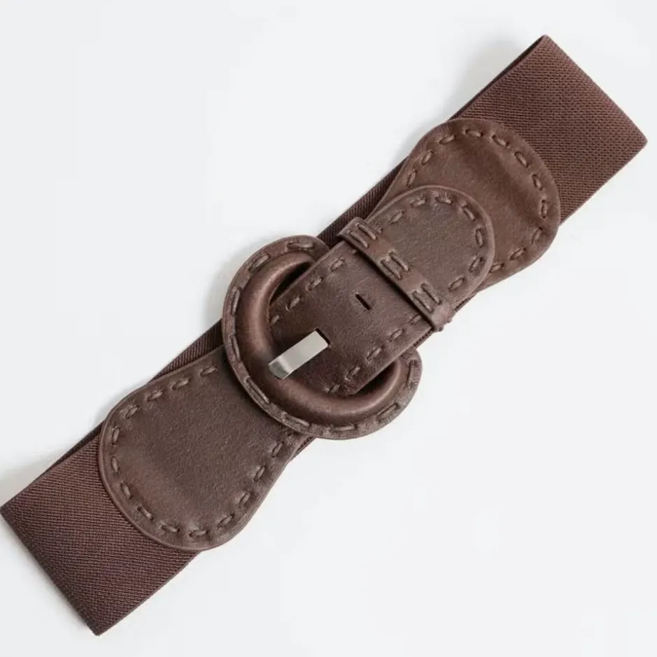 Deanna Distressed Look Wide Stitch Belt