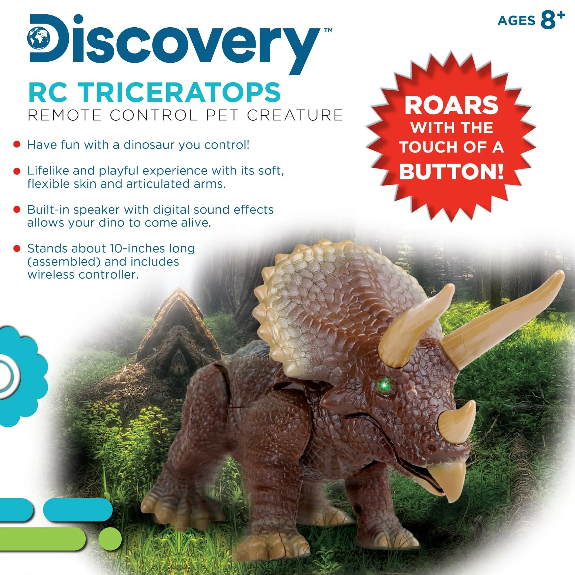 Discovery Triceratops Remote Control Pet Creature