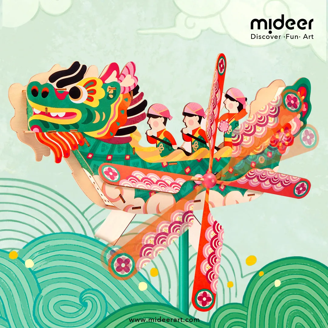 Dragon Boat Festival Craft Kit: Wind-Powered Dragon Boat