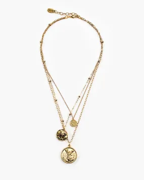 Eleanor Triple Coin Pendant Necklace