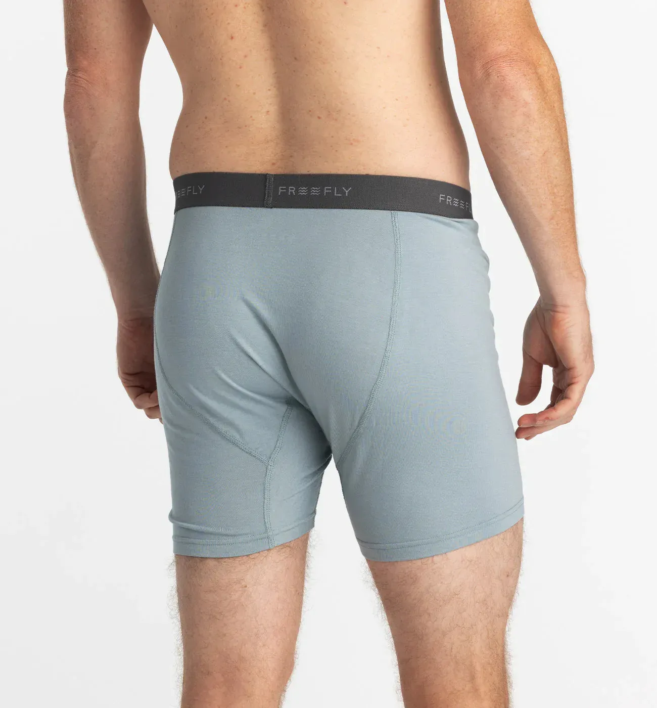 Free Fly Men's Bamboo Motion Boxer Brief in Ocean Mist