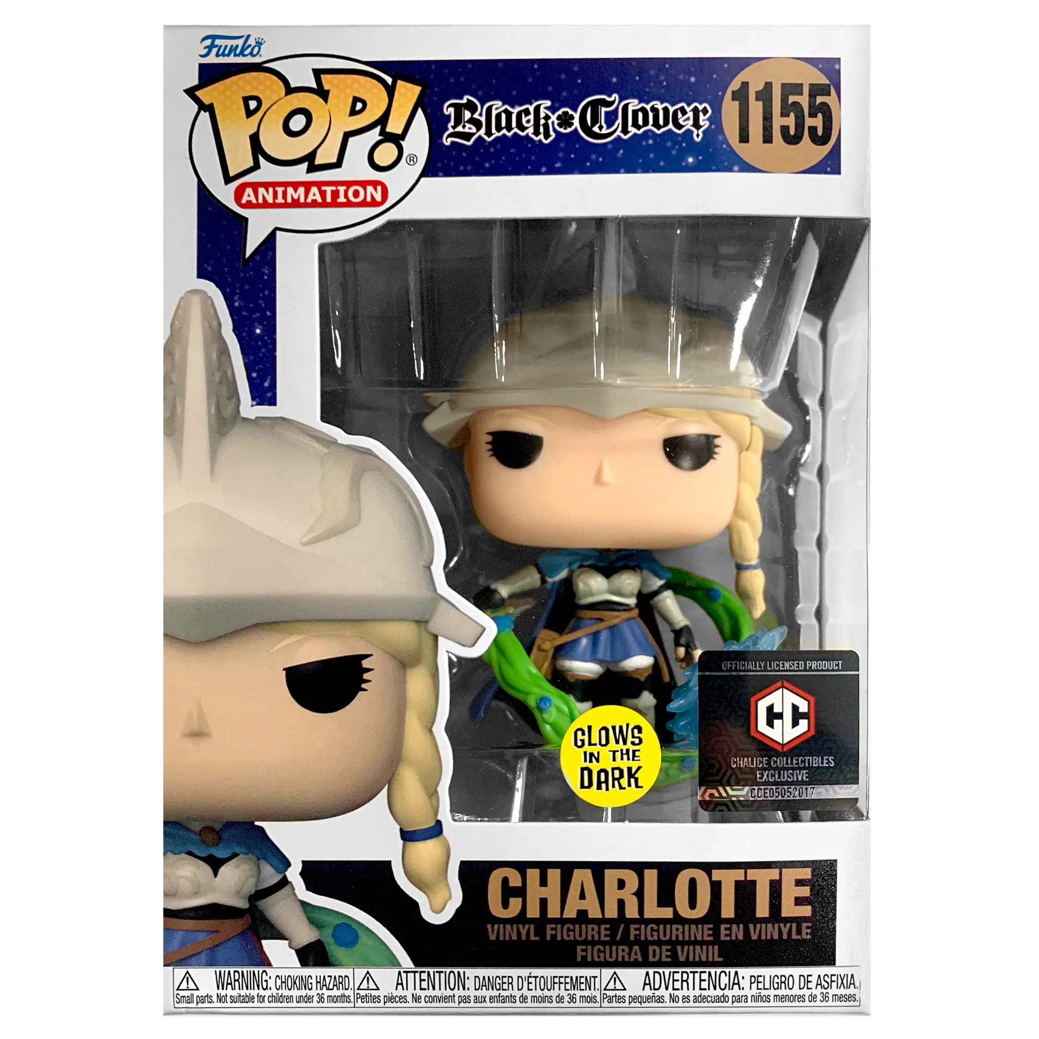 Funko POP! Charlotte Black Clover #1155 [GITD] [Chalice Collectibles] (Common and Chase Bundle)