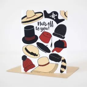 hats off to you congratulations card, graduation card