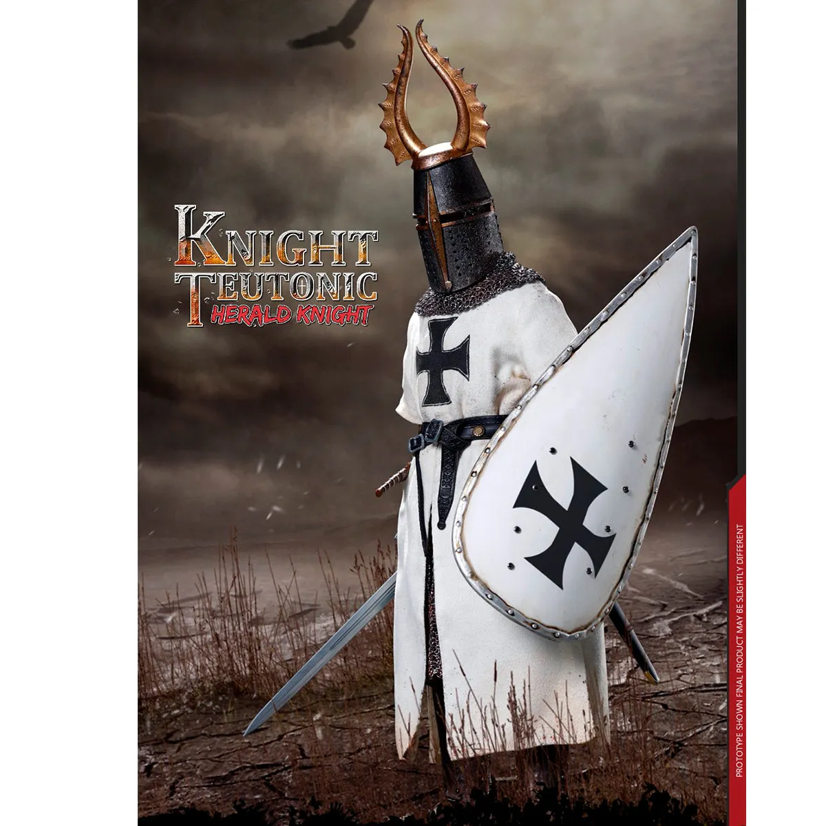 HiPlay COOMODEL, Teutonic Knight Herald Die-Cast Alloy Empires Series, Action Figure