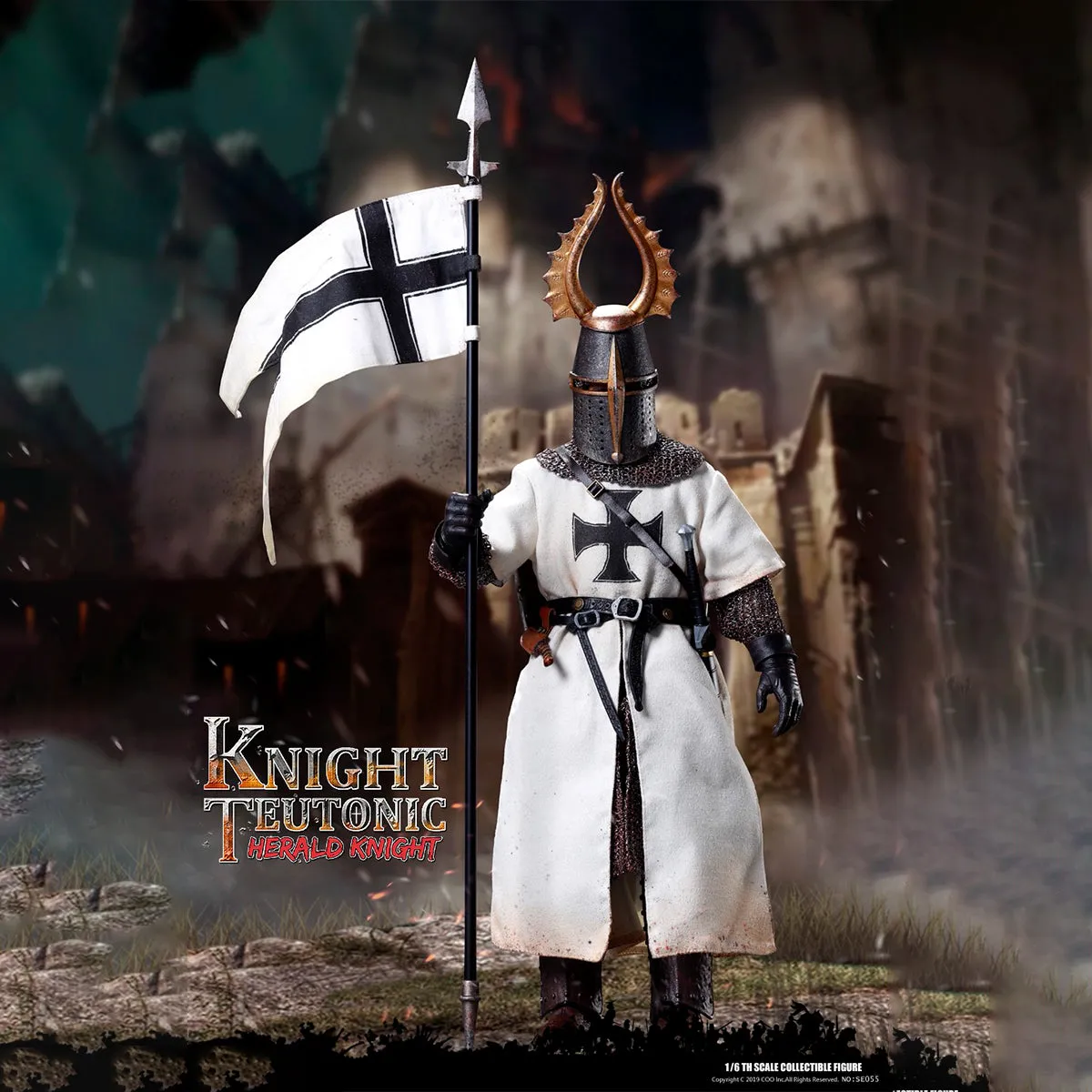 HiPlay COOMODEL, Teutonic Knight Herald Die-Cast Alloy Empires Series, Action Figure